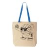 Natural Tote with Contrast-Color Handles Thumbnail
