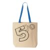 Natural Tote with Contrast-Color Handles Thumbnail