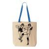 Natural Tote with Contrast-Color Handles Thumbnail