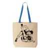 Natural Tote with Contrast-Color Handles Thumbnail
