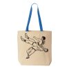 Natural Tote with Contrast-Color Handles Thumbnail