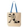 Natural Tote with Contrast-Color Handles Thumbnail