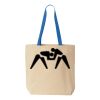 Natural Tote with Contrast-Color Handles Thumbnail