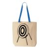 Natural Tote with Contrast-Color Handles Thumbnail