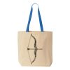 Natural Tote with Contrast-Color Handles Thumbnail