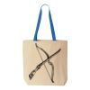 Natural Tote with Contrast-Color Handles Thumbnail