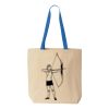 Natural Tote with Contrast-Color Handles Thumbnail