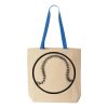 Natural Tote with Contrast-Color Handles Thumbnail