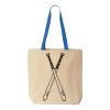 Natural Tote with Contrast-Color Handles Thumbnail
