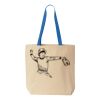 Natural Tote with Contrast-Color Handles Thumbnail