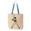 Natural Tote with Contrast-Color Handles Thumbnail