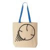 Natural Tote with Contrast-Color Handles Thumbnail
