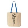 Natural Tote with Contrast-Color Handles Thumbnail