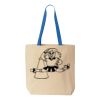 Natural Tote with Contrast-Color Handles Thumbnail