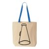 Natural Tote with Contrast-Color Handles Thumbnail
