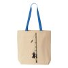 Natural Tote with Contrast-Color Handles Thumbnail