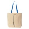Natural Tote with Contrast-Color Handles Thumbnail