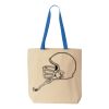 Natural Tote with Contrast-Color Handles Thumbnail