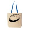Natural Tote with Contrast-Color Handles Thumbnail