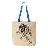 Natural Tote with Contrast-Color Handles Thumbnail