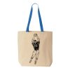 Natural Tote with Contrast-Color Handles Thumbnail