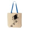 Natural Tote with Contrast-Color Handles Thumbnail