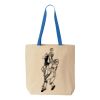 Natural Tote with Contrast-Color Handles Thumbnail
