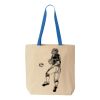 Natural Tote with Contrast-Color Handles Thumbnail