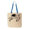 Natural Tote with Contrast-Color Handles Thumbnail