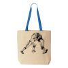 Natural Tote with Contrast-Color Handles Thumbnail
