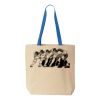 Natural Tote with Contrast-Color Handles Thumbnail