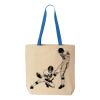 Natural Tote with Contrast-Color Handles Thumbnail
