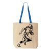 Natural Tote with Contrast-Color Handles Thumbnail
