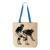 Natural Tote with Contrast-Color Handles Thumbnail