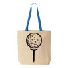 Natural Tote with Contrast-Color Handles Thumbnail