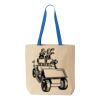 Natural Tote with Contrast-Color Handles Thumbnail