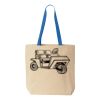 Natural Tote with Contrast-Color Handles Thumbnail