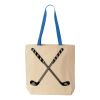Natural Tote with Contrast-Color Handles Thumbnail
