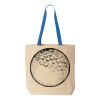 Natural Tote with Contrast-Color Handles Thumbnail