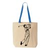 Natural Tote with Contrast-Color Handles Thumbnail