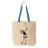 Natural Tote with Contrast-Color Handles Thumbnail