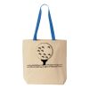 Natural Tote with Contrast-Color Handles Thumbnail