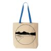 Natural Tote with Contrast-Color Handles Thumbnail