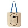 Natural Tote with Contrast-Color Handles Thumbnail