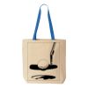 Natural Tote with Contrast-Color Handles Thumbnail