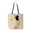 Natural Tote with Contrast-Color Handles Thumbnail