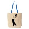 Natural Tote with Contrast-Color Handles Thumbnail