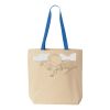 Natural Tote with Contrast-Color Handles Thumbnail