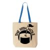 Natural Tote with Contrast-Color Handles Thumbnail