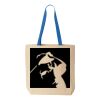 Natural Tote with Contrast-Color Handles Thumbnail